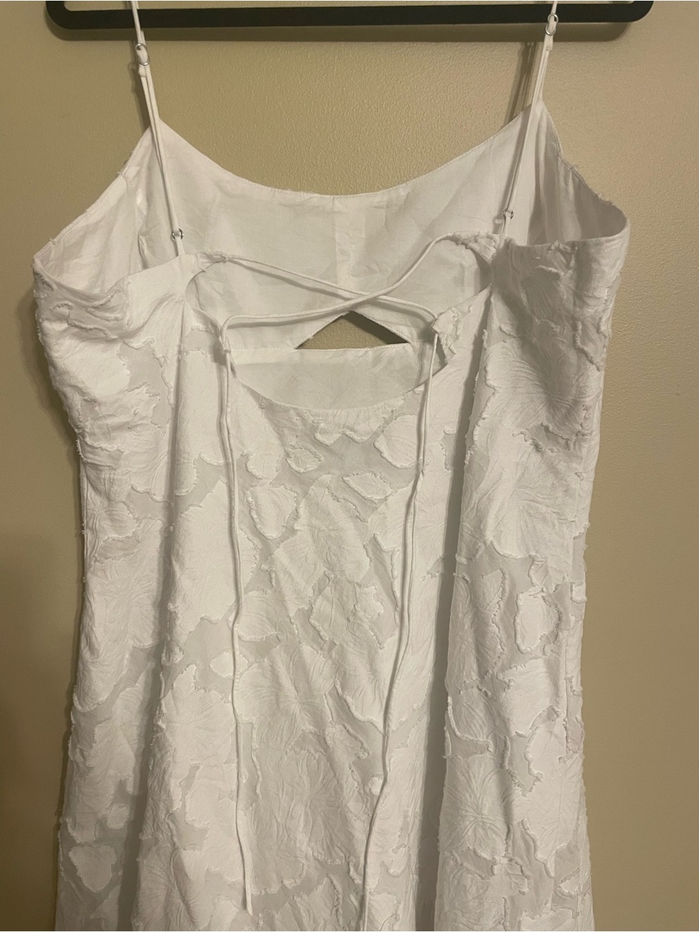 Banana Republic factory floral burnout White Midi Dress size 16 - Picture 2 of 5